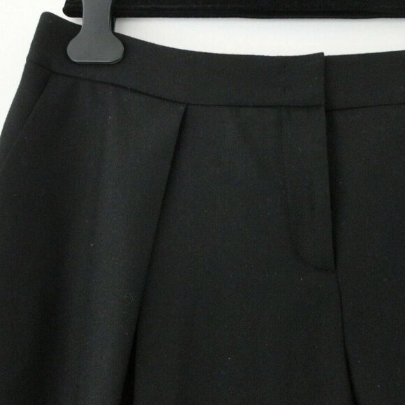 NWT AKRIS Black Wool Layered Pleated Tapered Leg Mina Trouser Pants 8 - Picture 2 of 5